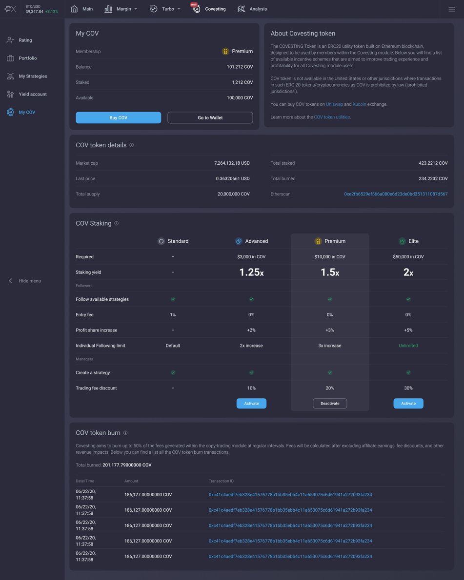 Today, PrimeXBT is launching Covesting Yield Accounts 3