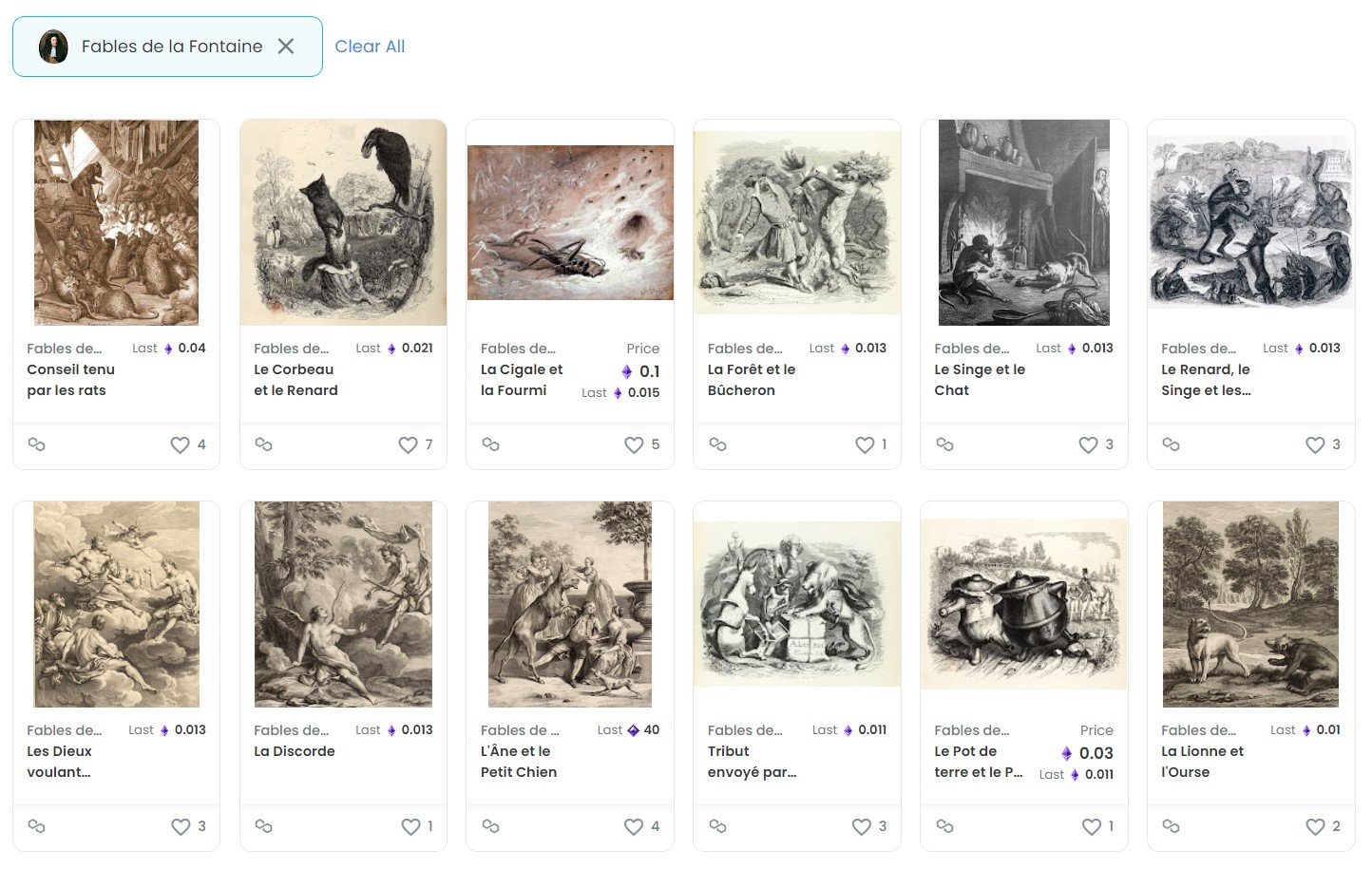 Fables De La Fontaine NFT
