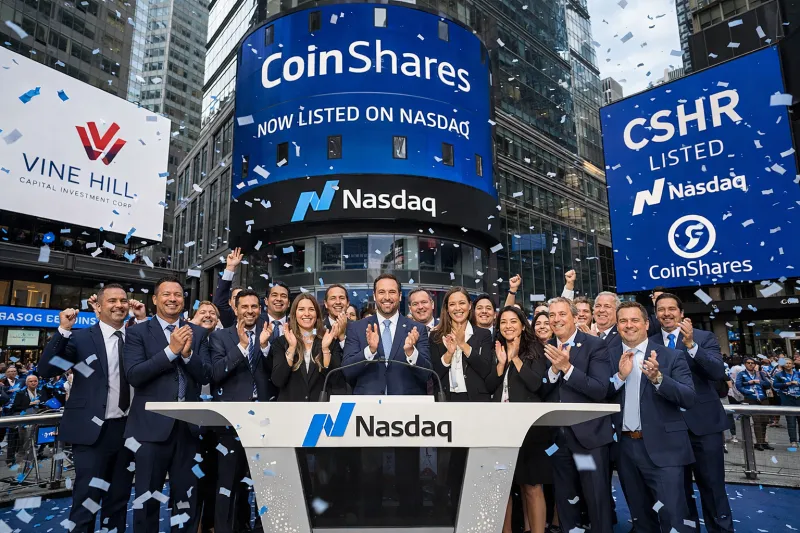 CoinShares Debuts on Nasdaq After $1.2 Billion Merger
