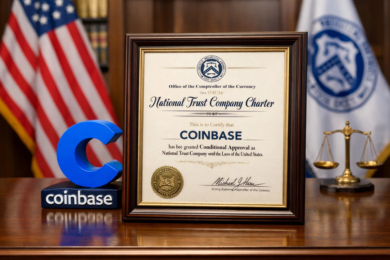 Crypto Exchange Coinbase Receives Conditional Approval for National Trust Charter From OCC