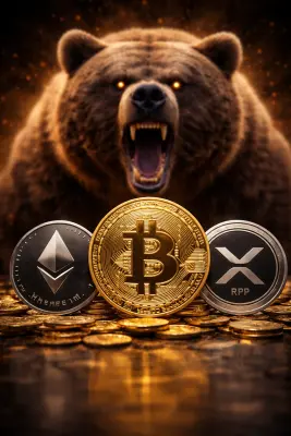 Bitcoin, Ethereum, and XRP Face Deeper Pullback as Market Sentiment Weakens