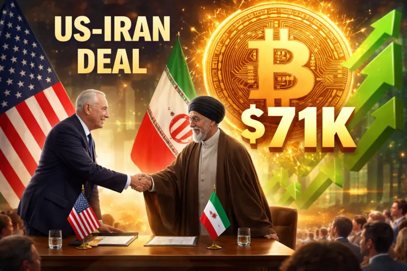 Bitcoin Tops $71k as US-Iran Agree to a Ceasefire Deal
