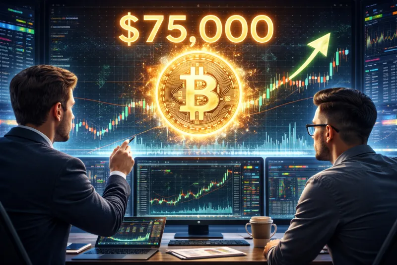 Bitcoin Hovers Near $75K Amid Supply Wall, Institutional Demand