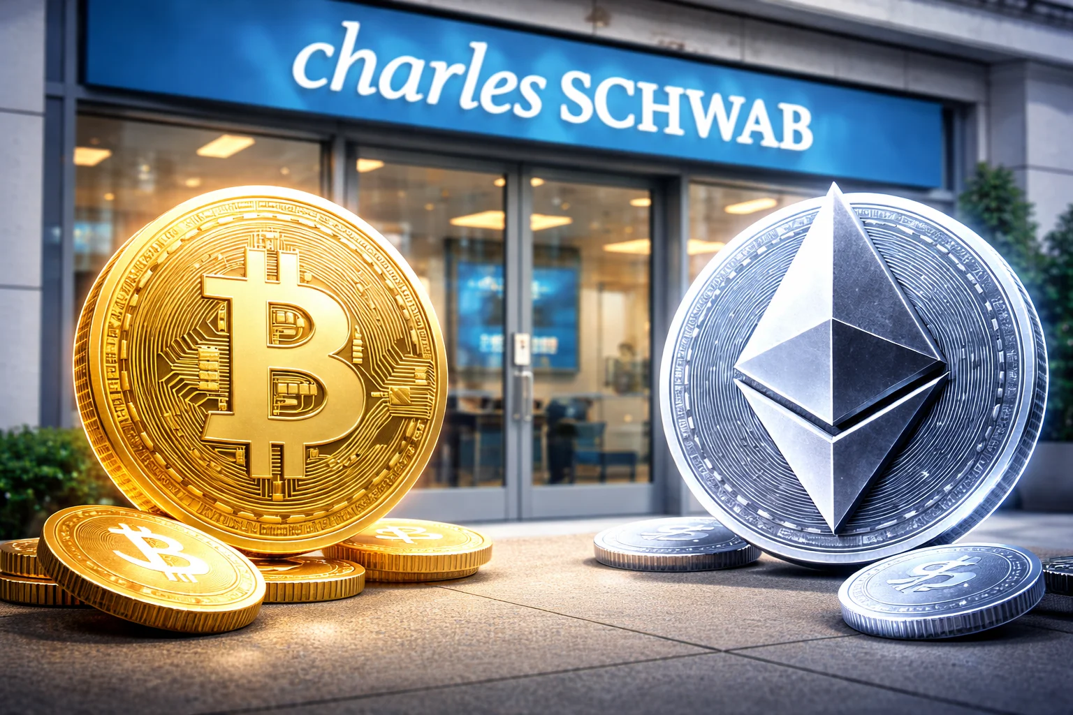 Charles Schwab Launches Spot Bitcoin and Ethereum Trading for Retail Clients