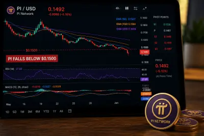 Pi Network (PI) Falls Below $0.1500 as Bearish Pressure Intensifies Ahead of Mainnet Upgrade