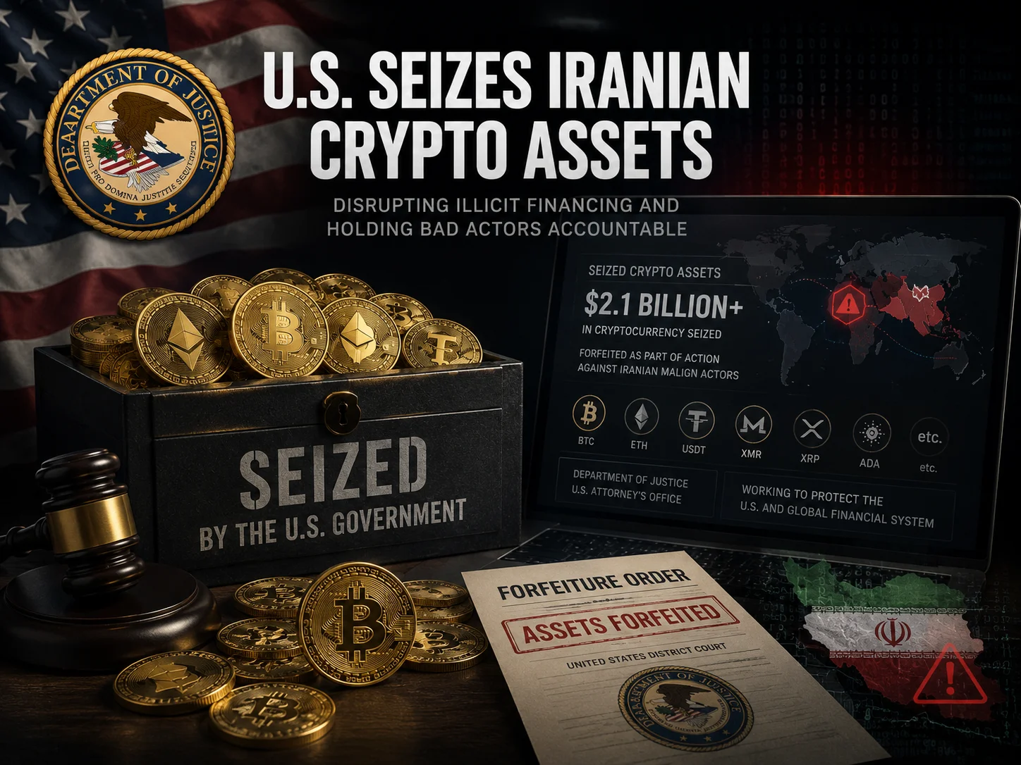 US Seizes $1 Billion in Iranian Cryptocurrency Assets, Treasury Secretary Says