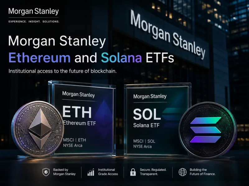 Morgan Stanley Files for Ethereum and Solana ETFs With Lowest Fees and Staking Feature