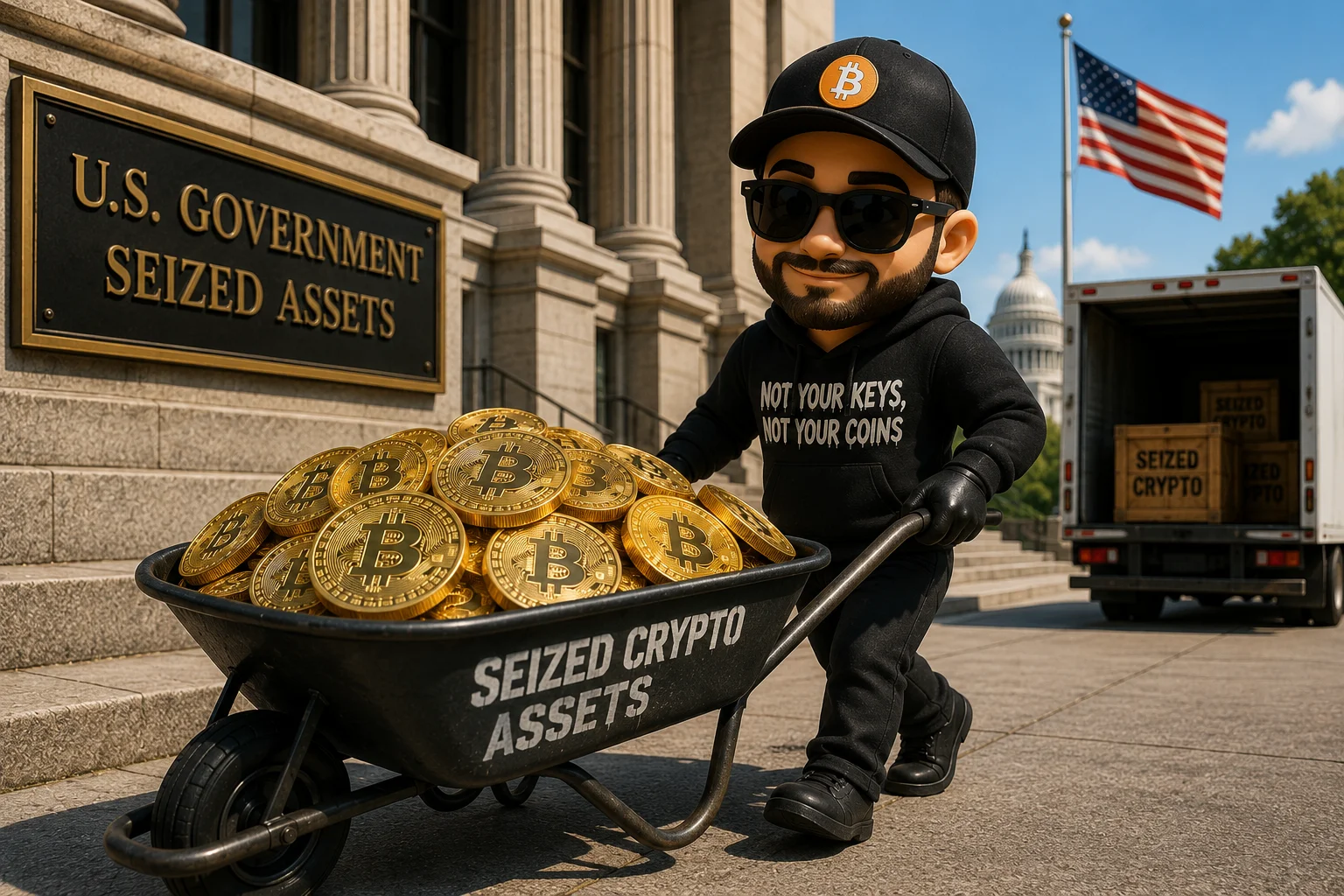 US Government Transfers $288M in Seized Bitcoin and Ethereum to Coinbase Prime