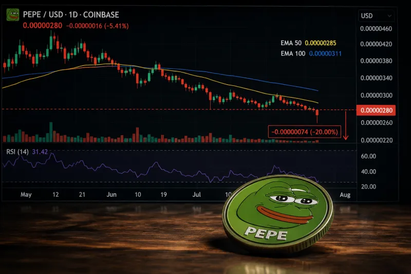 PEPE Risks 20% Decline as Whales Sell and Bearish Sentiment Intensifies