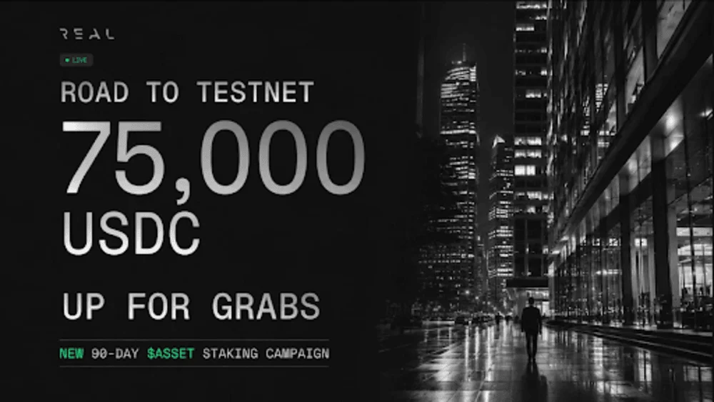 Real Opens New $ASSET Staking Round With 75,000 USDC in Rewards