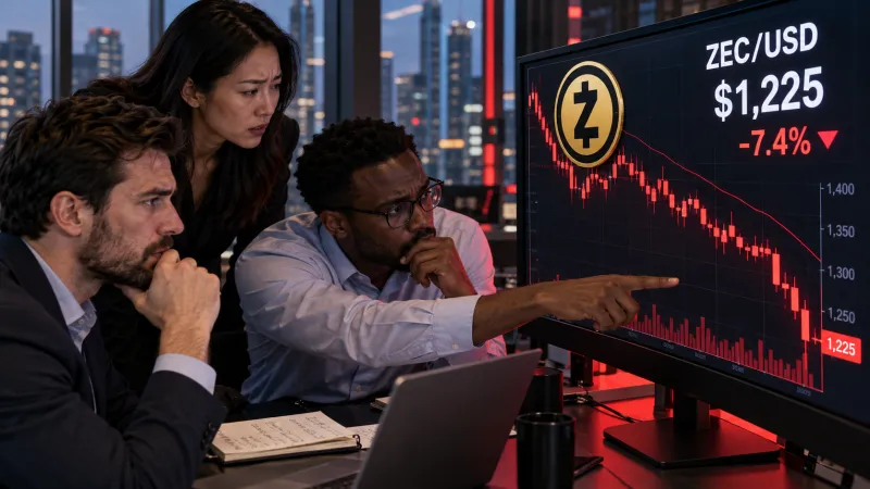 Zcash Drops 7% as $1B in Volume Hits Amid NU7 Upgrade Watch